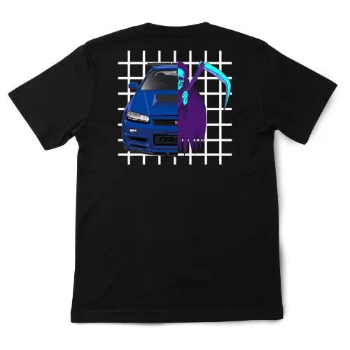Black Nissan Skyline Grim Reaper Shirt Back