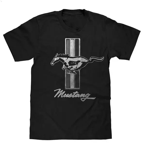 Black Ford Mustang Logo Shirt Front