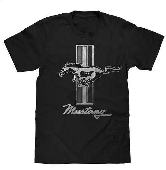 Black Ford Mustang Logo Shirt Front