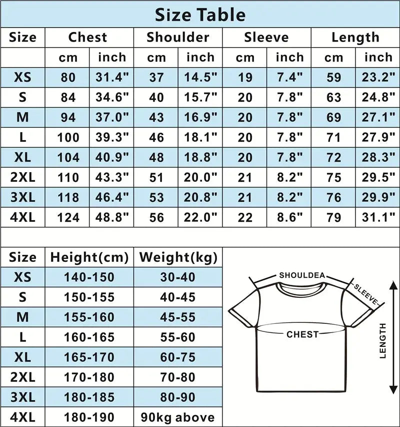 Toyota Supra Mk4 Comic Shirt Sizing Chart