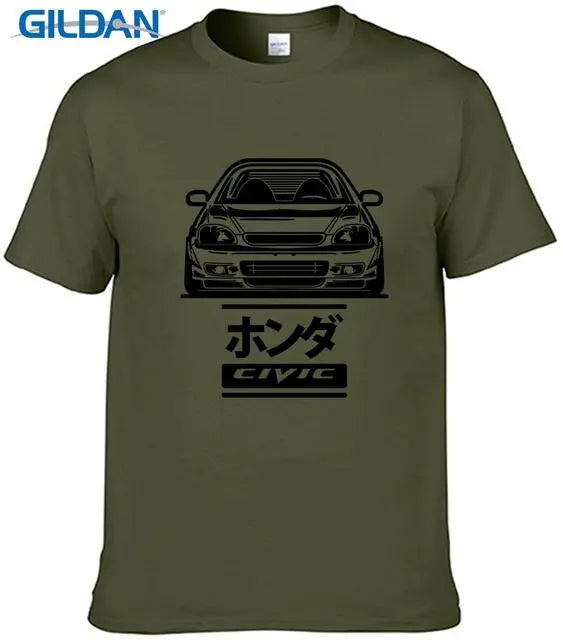 Army Green Honda 6Gen Type-R Shirt Front