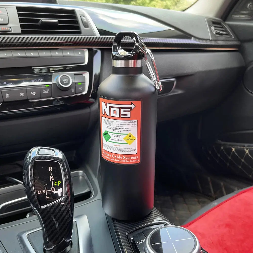 Black Nos Water Bottle Front