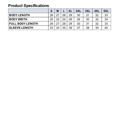 Modified Empire Toyota Supra Hoodie Sizing Chart