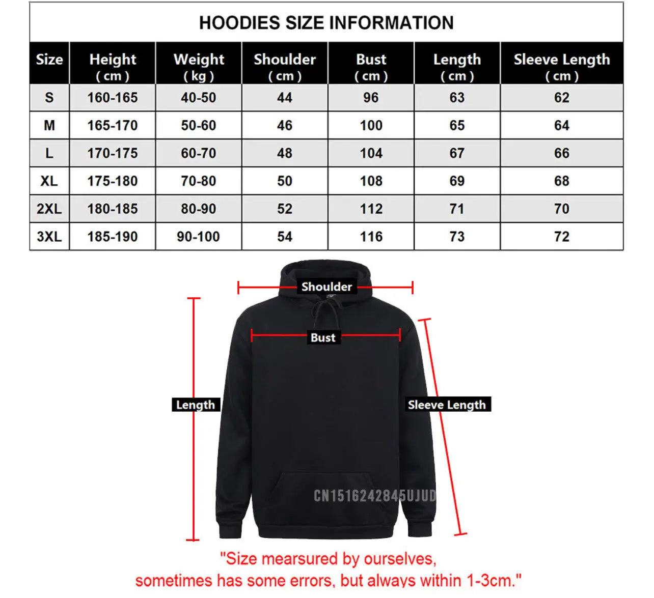 Save The Manuals Hoodie Sizing Chart