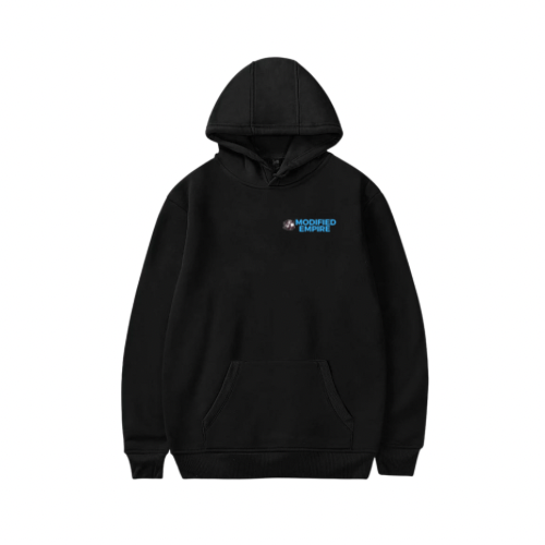 Black/Blue Modified Empire V1 Hoodie Front