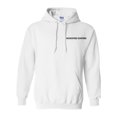 White Modified Empire v3 Hoodie Front