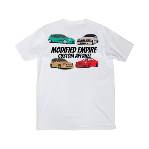 White Modified Empire V3 Shirt Back