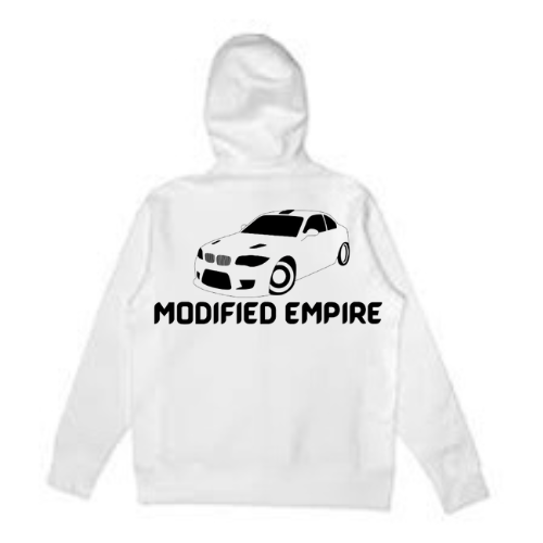 White Modified Empire 1 Series Hoodie Back
