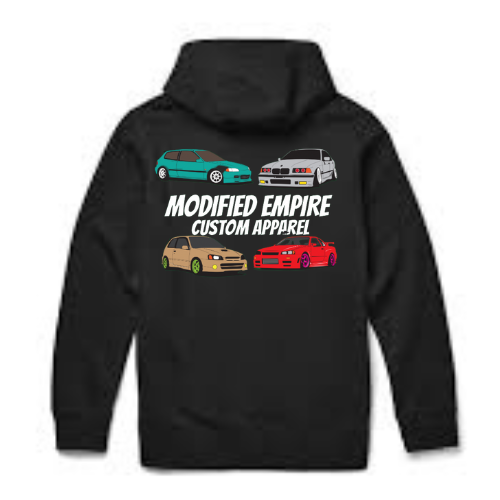 Black Modified Empire v3 Hoodie Back