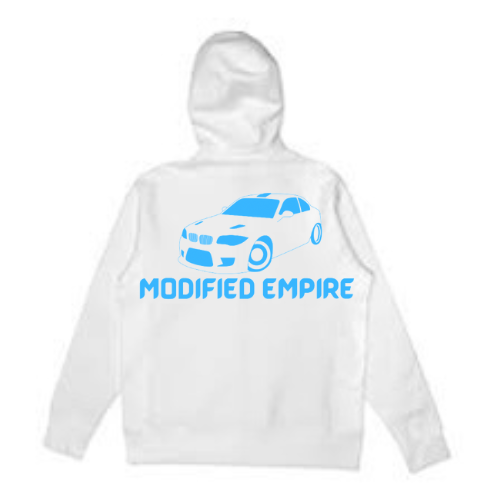 White Modified Empire 1 Series Hoodie Back