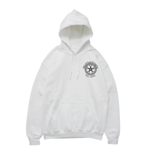 White Modified Empire 1 Series Hoodie Front
