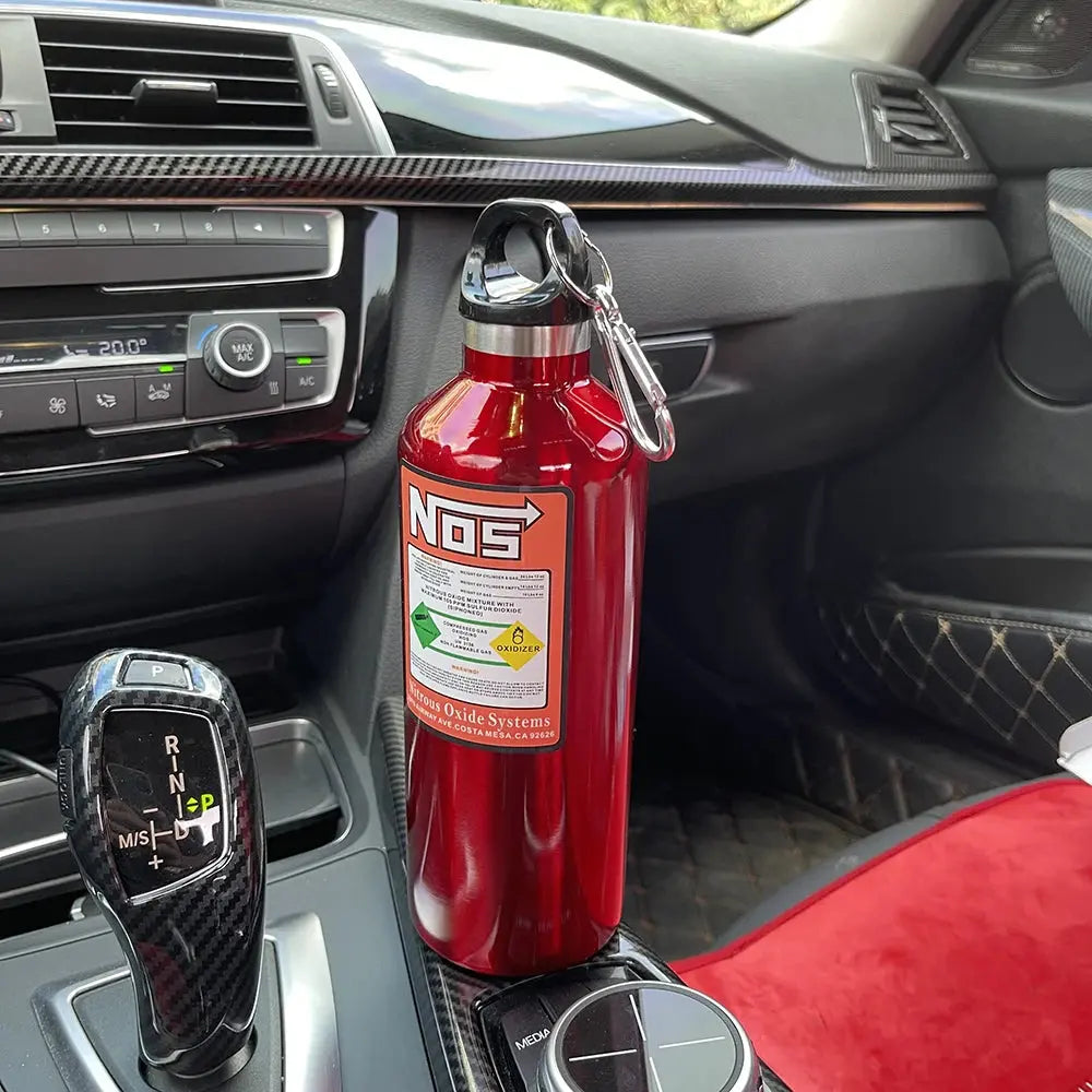 Red Nos Water Bottle Front