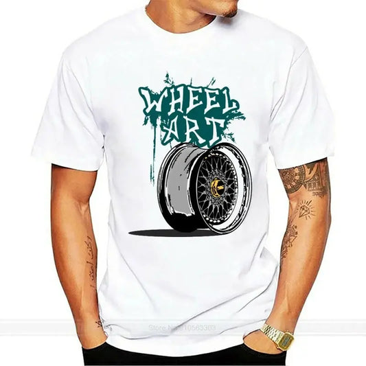White Wheel Art Shirt Front