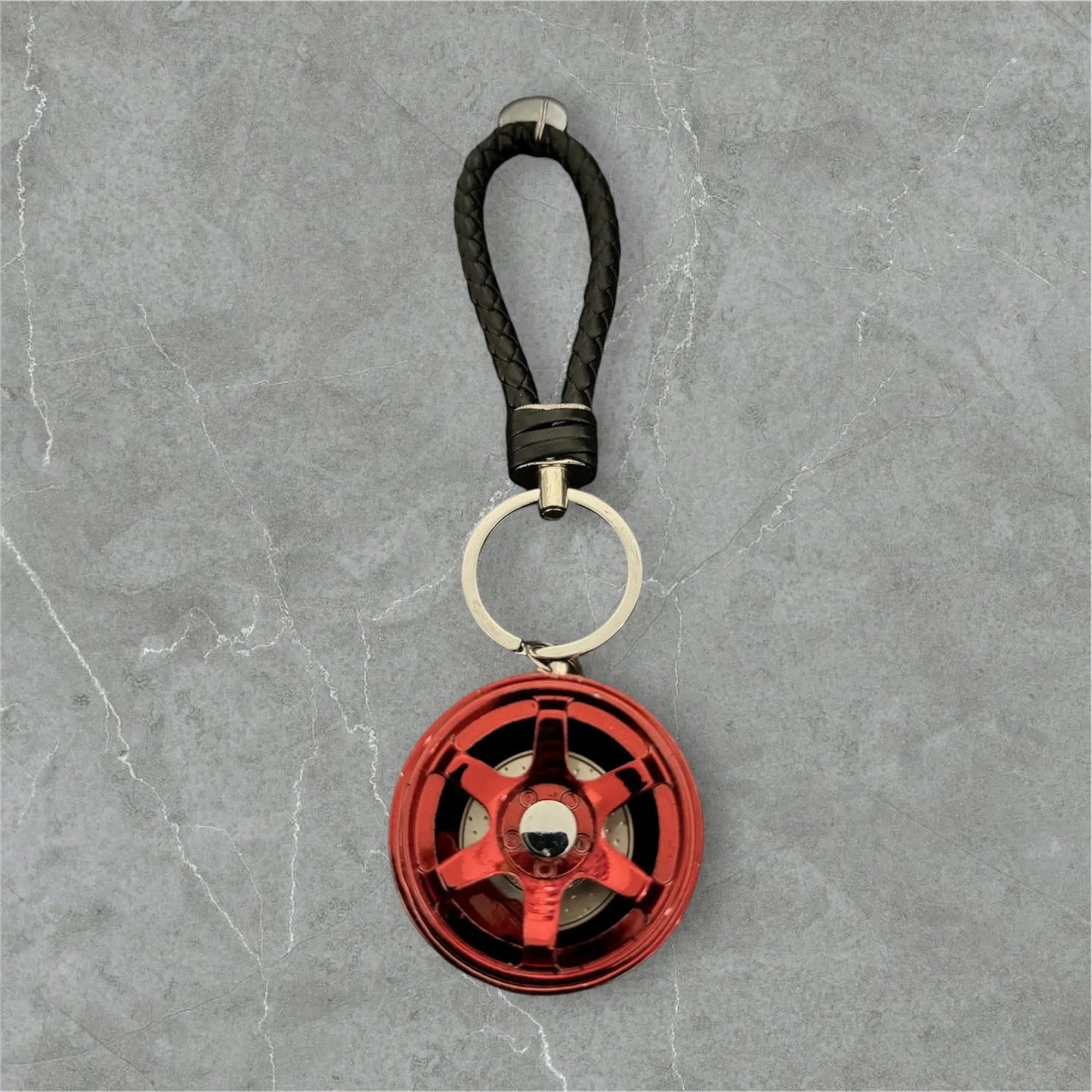 Leather Strap Rim Keychain - Image #3