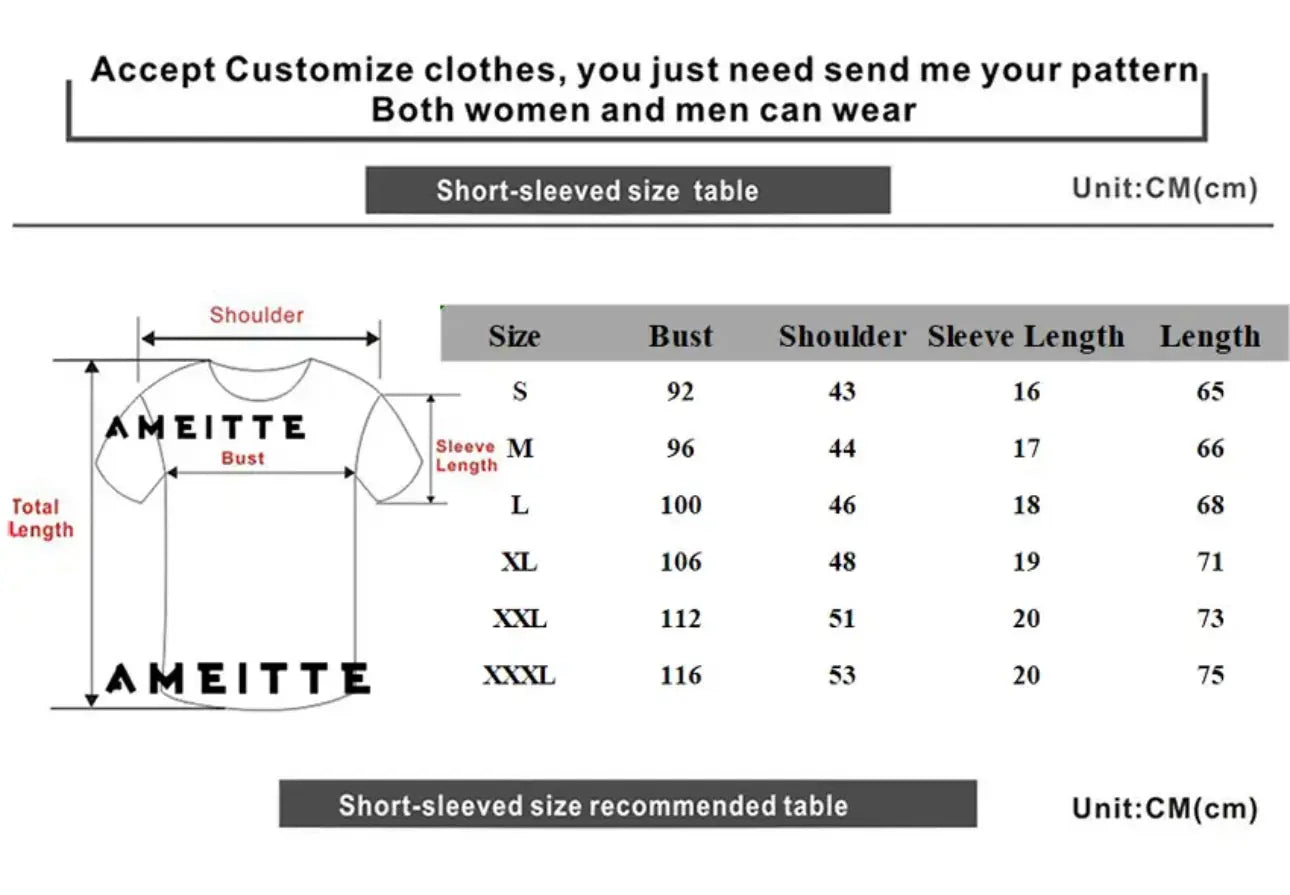 Midnight Flamethrower Shirt Sizing Chart