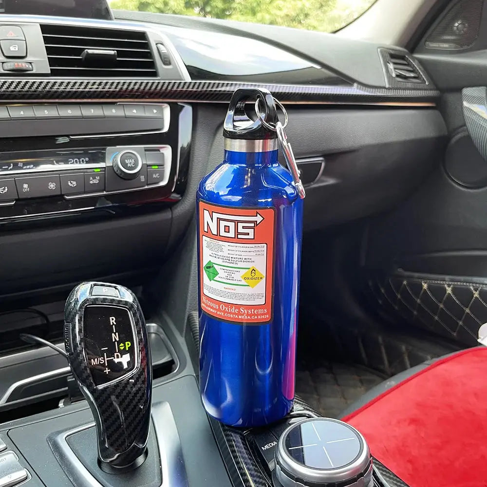 Blue Nos Water Bottle Front