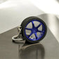 Blue 6 Spoke Rim & Tire Keychain