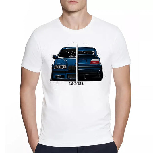 White Bmw E36 M3 Shirt Front