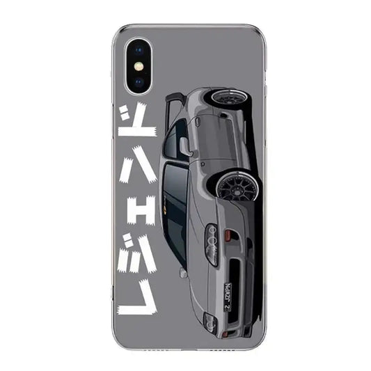 Grey Toyota Supra Mk4 IPhone Case Back