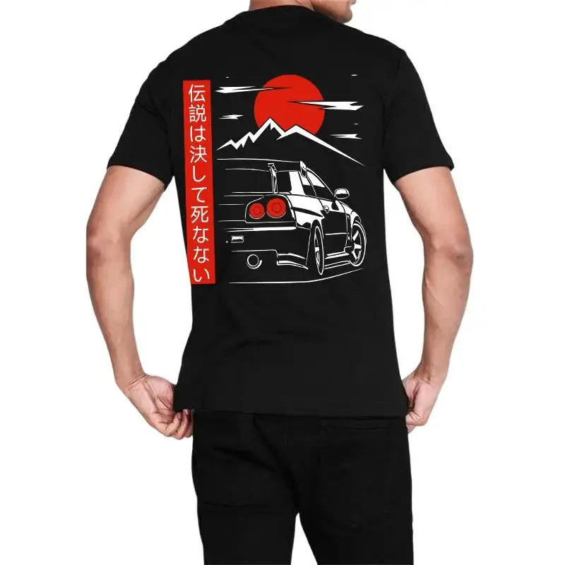 Black Crimson Eclipse GTR Shirt Back