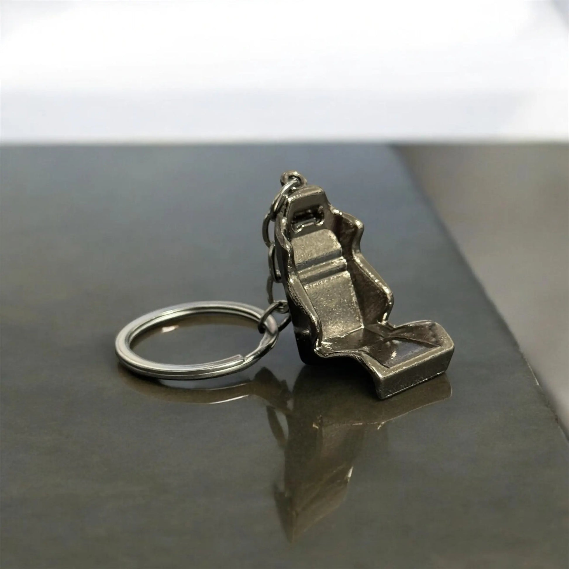 Grey Racing Seat Keychain